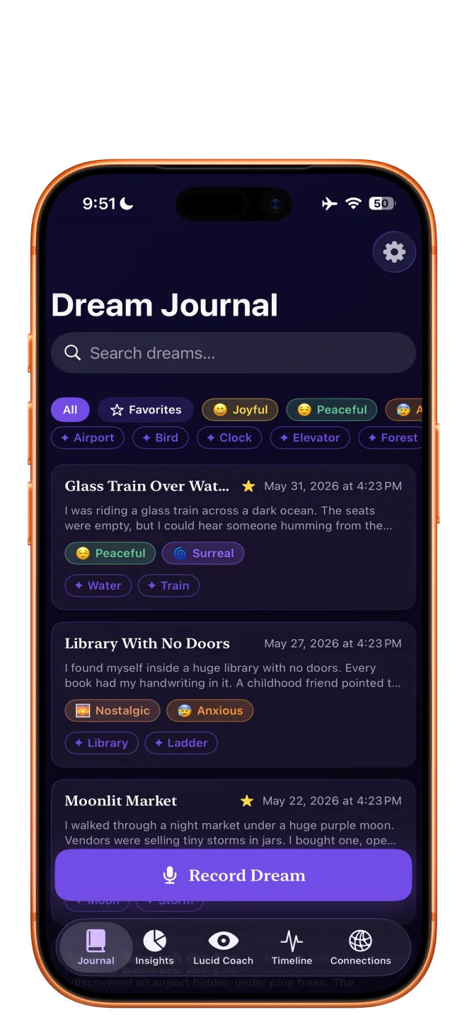 Pratonton skrin jurnal Dream Journal AI